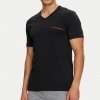 Emporio Armani t-shirt koszulka męska czarna czerwony napis